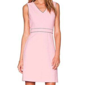 Diane von Furstenberg DVF Leelou Pink Ice Shift Dress Size 2 Trim Braid
